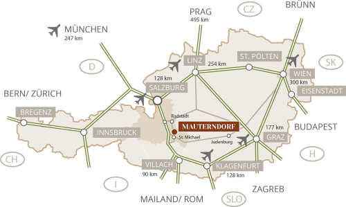Österreich Karte Mauterndorf